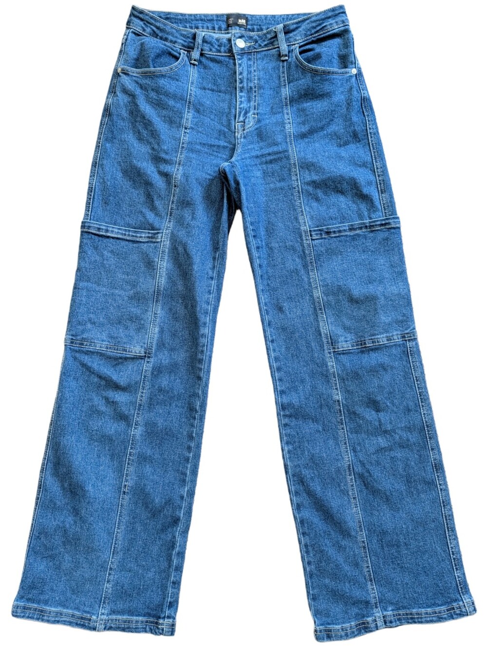 L&M Black Label Women Medium Wash Blue High Rise Carpenter Jeans Size M (30x31)